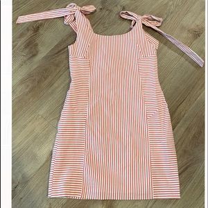 Wayf Pink Striped Dress